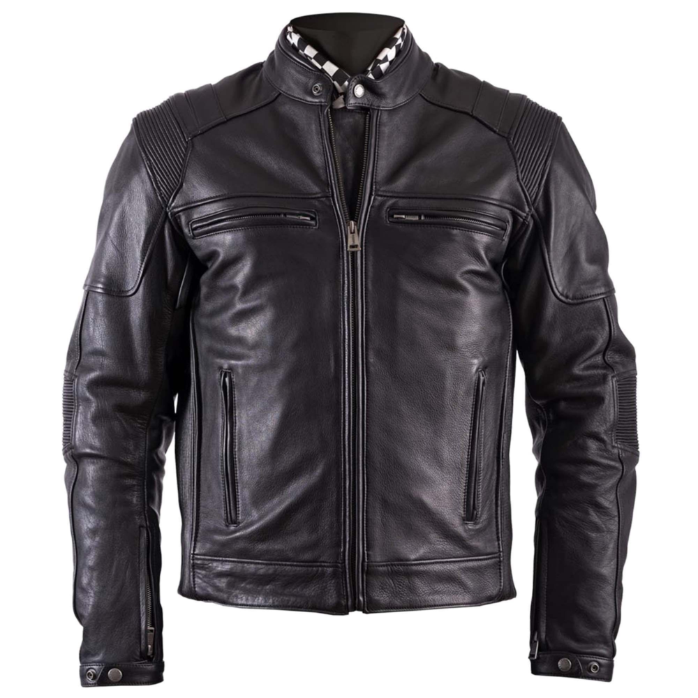 Plain Black Leather Jacket