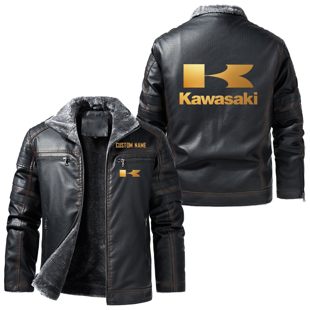 Kawasaki Leather Winter Jacket