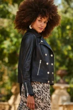 Sosandar Leather Outerwear