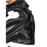 Leather Jacket with Skeleton Artwork