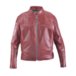 Leather Red Retro Biker Jacket