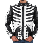 Leather Skeleton Motorcycle Jacket