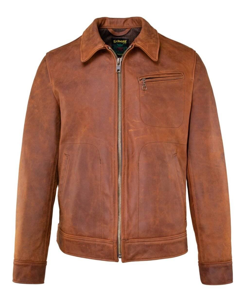 Men's Lightweight Unlined Cowhide Trucker Jacket