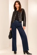 Lipsy Leather Jacket with Back Plait