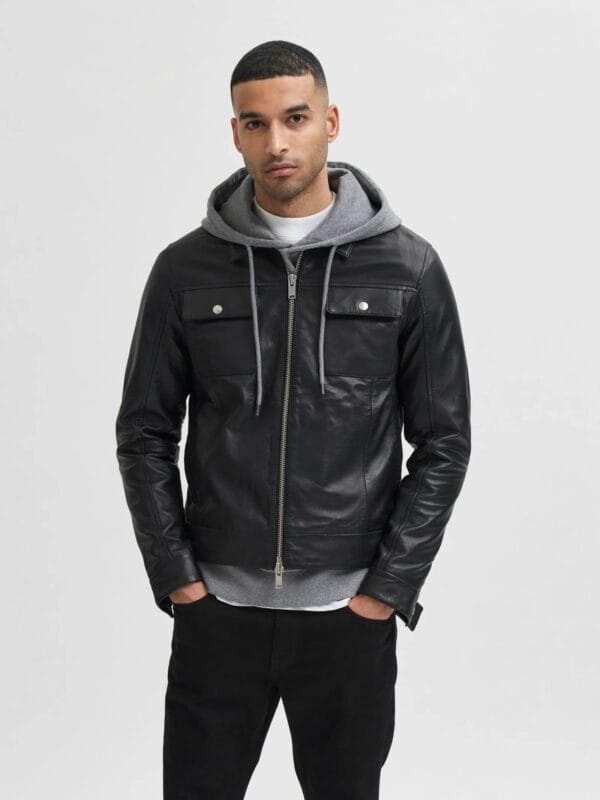 Trucker Faux Leather Jacket