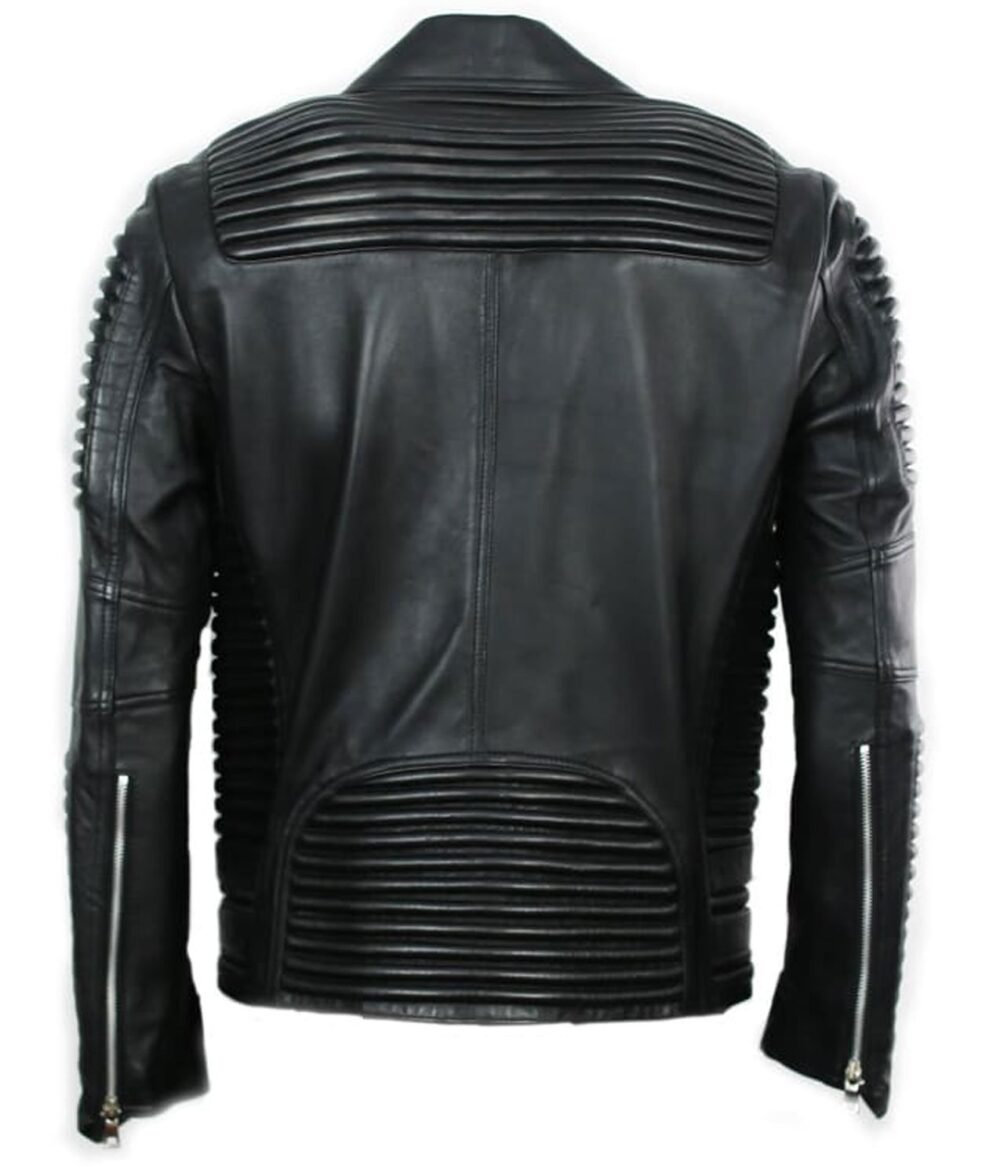 Stylish Quilted Black Motorcycle Jacket by Burberry