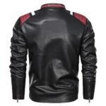 Durable Men Black Leather Biker Jacket