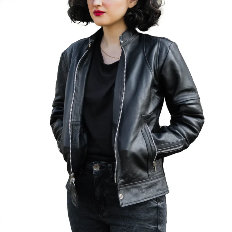 Leather Cafe Racer Jacket