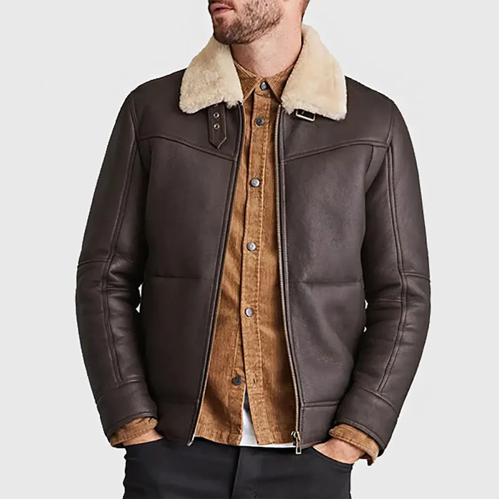 Classic Leather Bomber Jacket