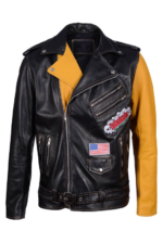 Men Skull Leather Motorcycle Jacket