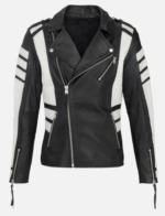 Black And White Moto Jacket