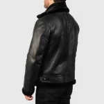 Bomber Jacket with Shearling Lining