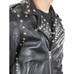 Model C Leather Biker Jacket with Studs