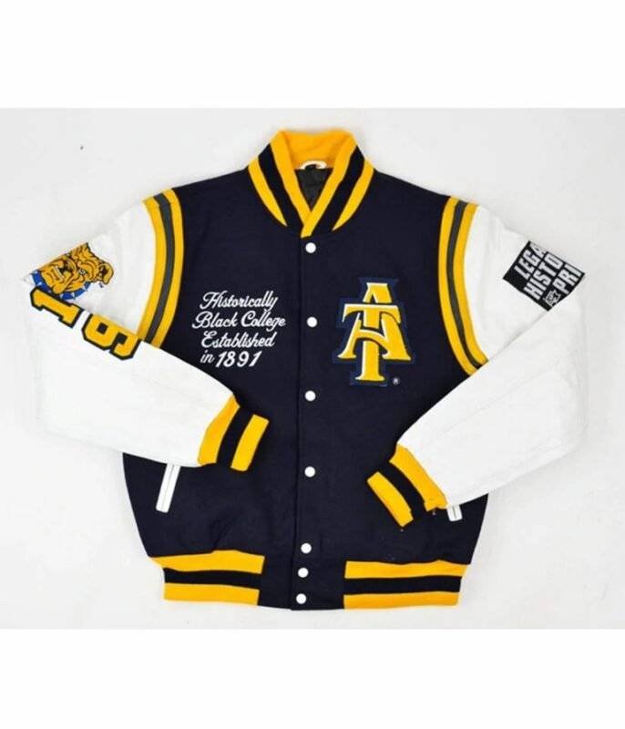 Motto 2.0 varsity jacket for NC A&T