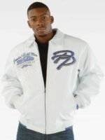 Pelle Pelle Luxury White Leather Jacket for Men