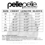 Pelle Pelle women size chart