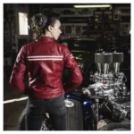 Womens Red Leather Jacket