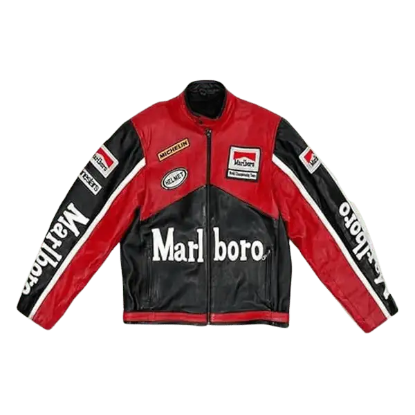 Red Marlboro Racing Leather Jacket