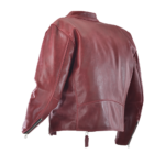 Red Retro Leather Biker Jacket