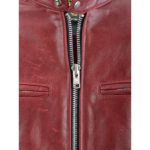 Red Vintage Biker Leather Jacket