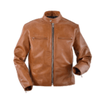 Retro Motorcycle Jacket in Rust