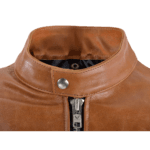Retro Rust Leather Motorcycle Jacket