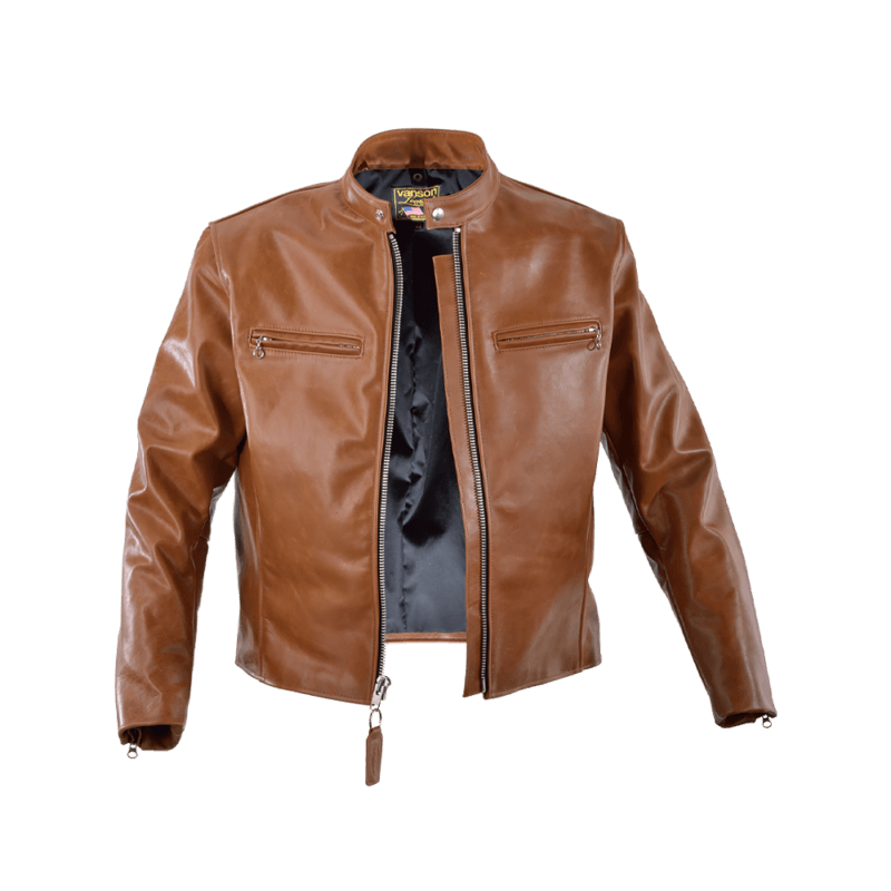 Rust Vintage Biker Leather Jacket