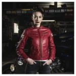 Funky Red Ladies Motorcycle Jacket
