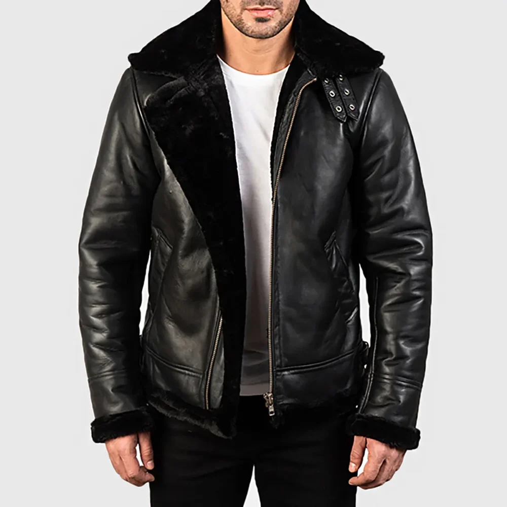 Men's Shearling Bomber Jacket