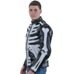 Skeleton Moto Leather Jacket