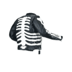 Skeleton Style Biker Leather Jacket
