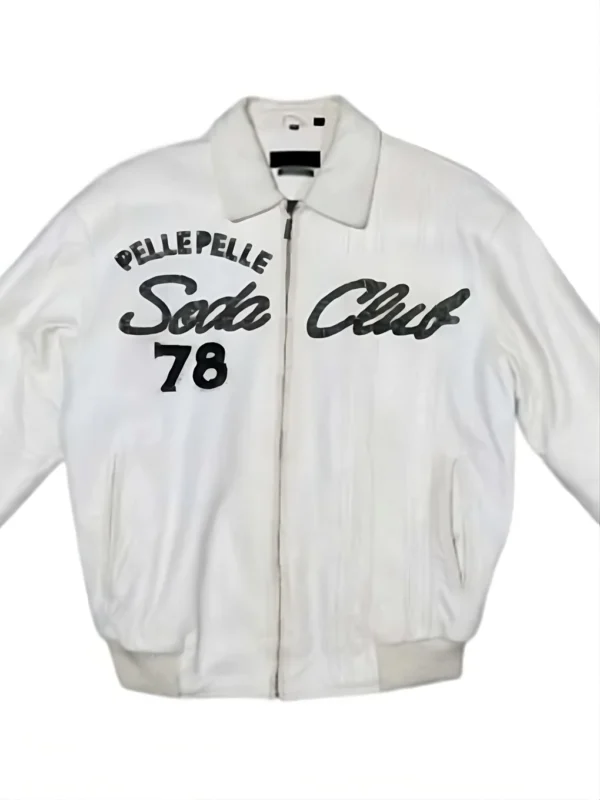 Men's White Soda Club Pelle Pelle Jacket