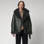 Styled Women’s Black Shearling Jacket