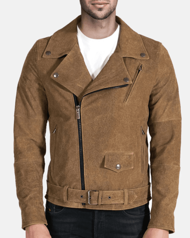 Brown Suede Leather Jacket