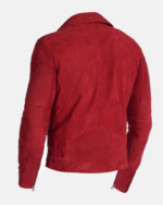 Stylish Burgundy Suede Jacket for Men