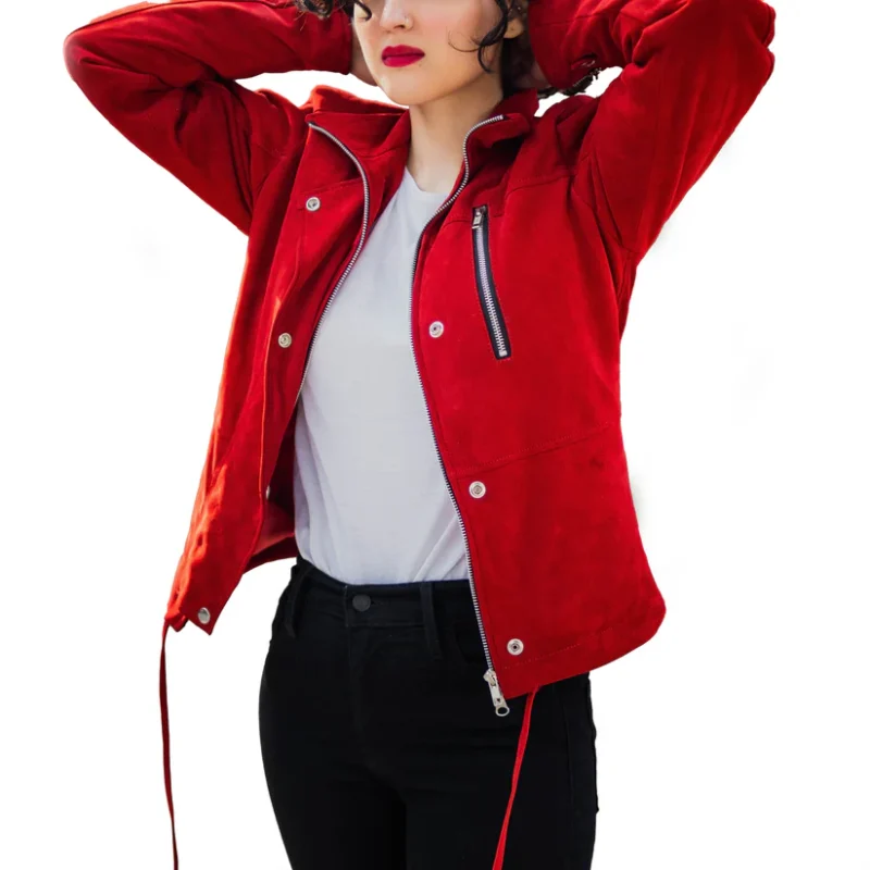 Suede Bomber Jacket
