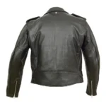 Sleek Black Leather Jacket for Men