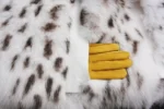 Stylish leopard print fur jacket