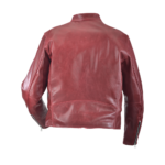 Vintage Red Leather Biker Jacket