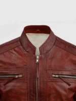 Burgundy Moto Jacket