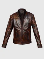 Waxed Leather Jacket for Men