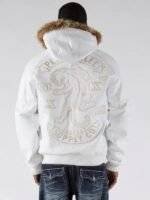 White Hooded Pelle Pelle Fur Jacket