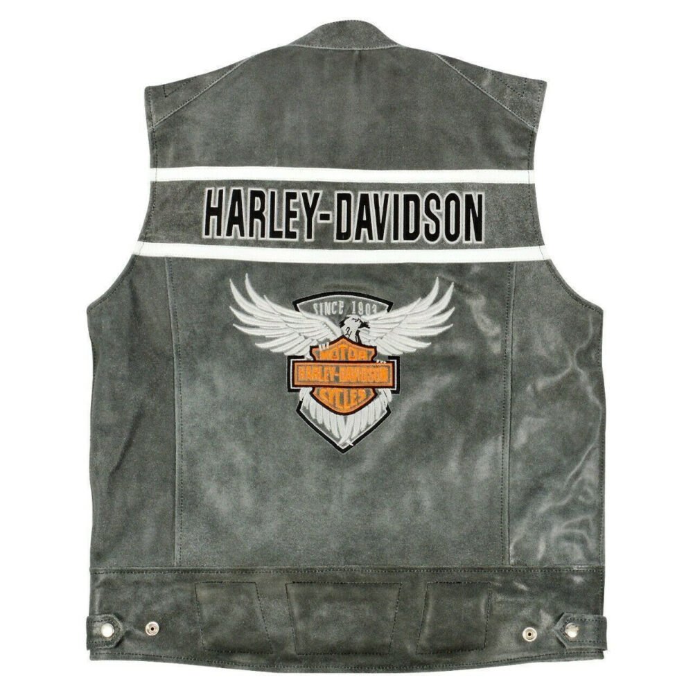 arley Davidson Men's Leather Vest for Riders