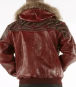 Premium fur hood leather jacket for men by Pelle Pelle