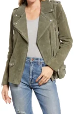 Chic long green jacket