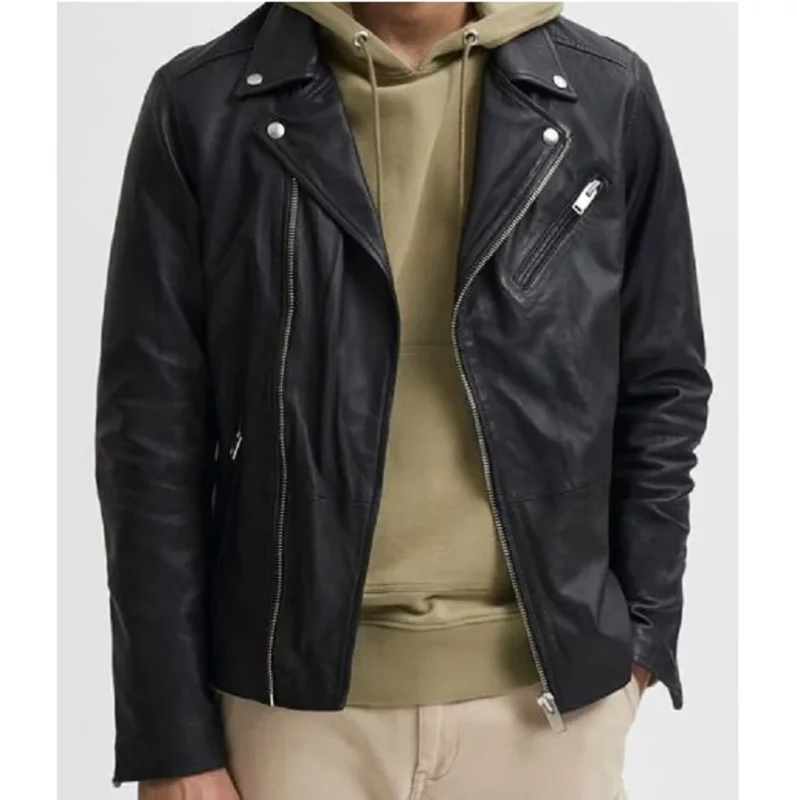 Lambskin Biker Leather Jacket