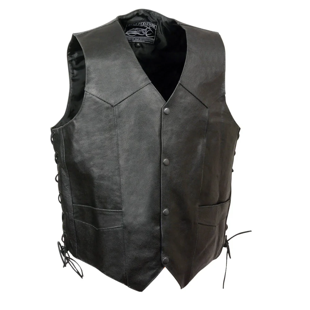 Men’s leather vest for riders