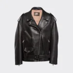 Black Lambskin Leather Jacket for Women