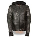 MOTORCYCLE BLK LEATHER JACKET