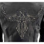 Black leather riding jacket